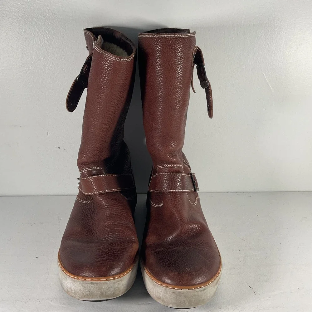Brown Leather Women's Boots - Picture 2 of 9